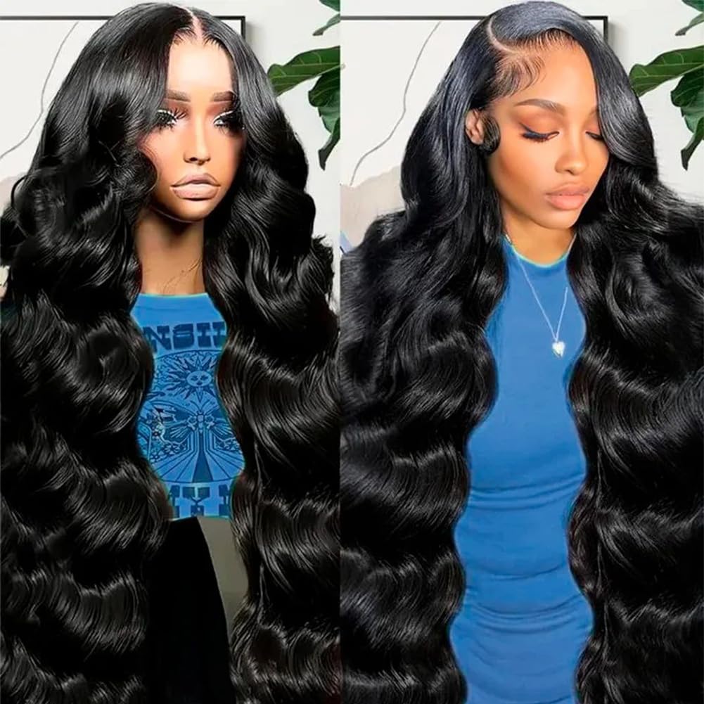 40Inch 13x6 Body Wave Lace Front Wigs Human Hair 180% Density  Body Wave Lace Frontal Wigs Human Hair Pre Plucked Natural Hairline Body Wave Human Hair Wig for Women