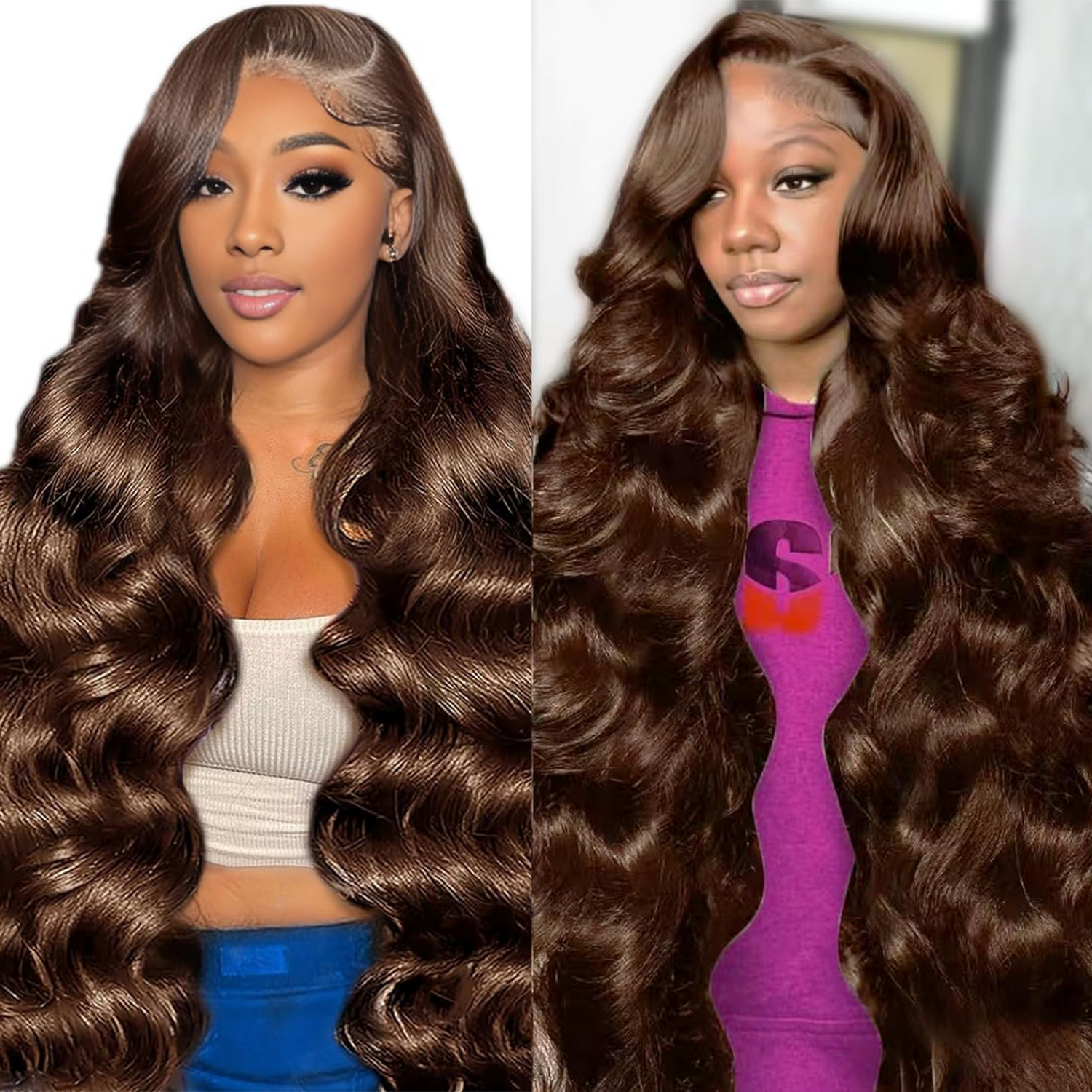 36Inch 13x6 Body Wave Lace Front Wigs Human Hair Pre Plucked 13x6 Transparent Frontal Wigs Human Hair 180% Density Body Wave Human Hair Wig for Women
