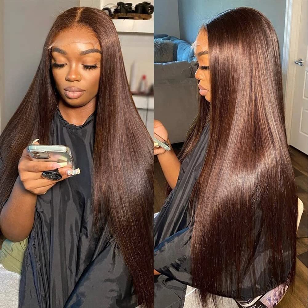 40Inch 13x6 Lace Front Wigs Human Hair 180% Density Straight Lace Front Wigs Human Hair Pre Plucked 13x6 Lace Frontal Straight Human Hair Wigs for Women